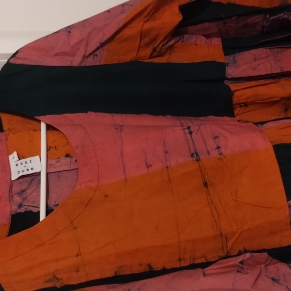 Osei Duro Marian Dress In Carmine Hand Dyed Batiked In Ghana Brand New S - Picture 8 of 10